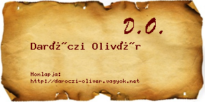 Daróczi Olivér névjegykártya